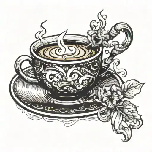 A Steaming Cup Of Coffee With A Subtle Hearing Aid Design Incorporated Into The Steam