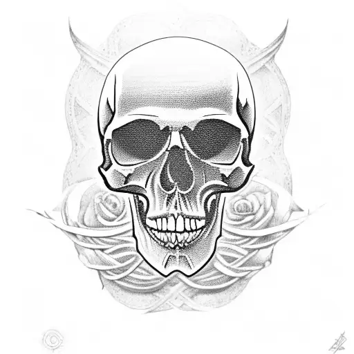 Skull Wearing A Kufyee