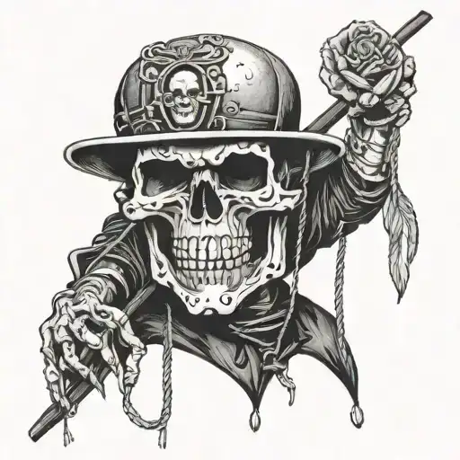 Skull Puppet Master With Strings