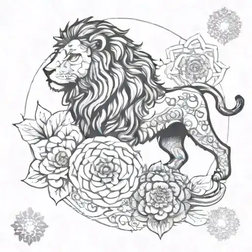 Mandala With Lion Face