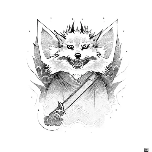 Kitsune With Katana