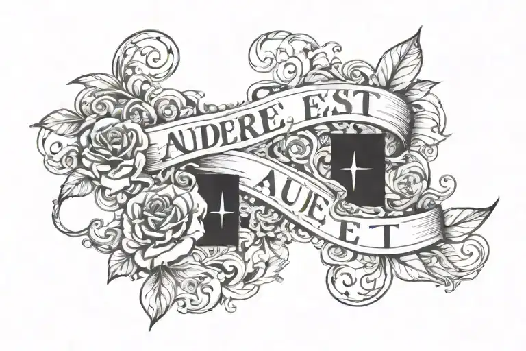 Audere Est Facere In A Black Band