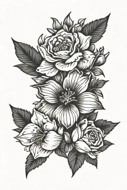 May July August Birth Month Flower Bouquet