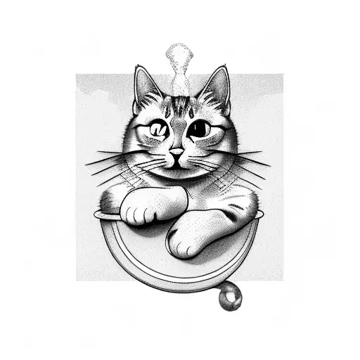 Cat Drinking Water From Pool