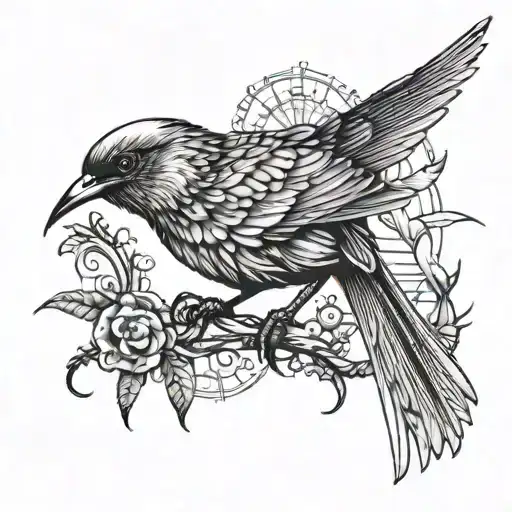 A Bird Pierced By Blades