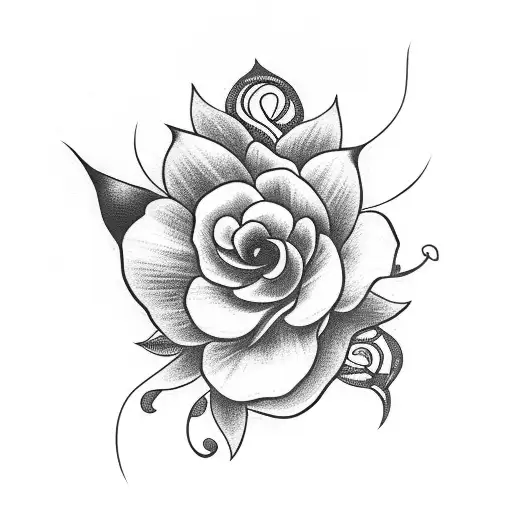 Flower Black Traditional