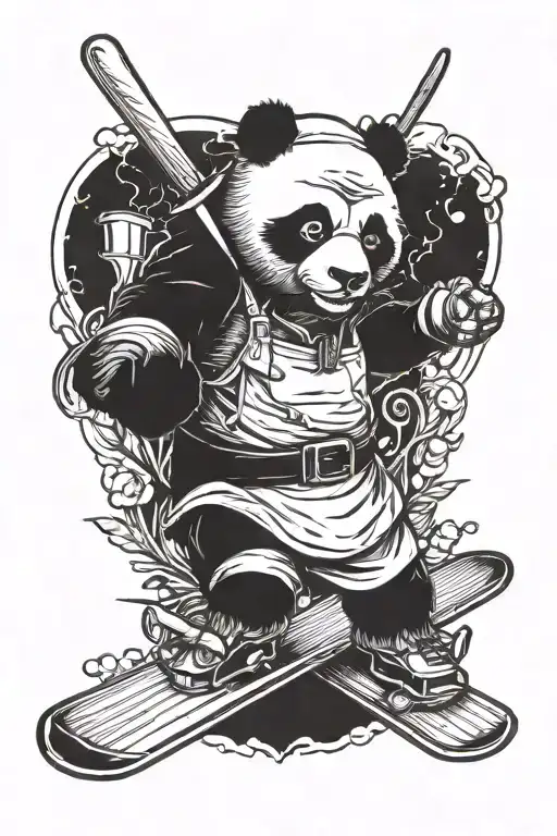 Panda Chef Snowboarding