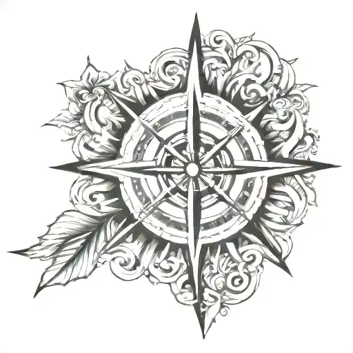 Stripes And Compass Rose
