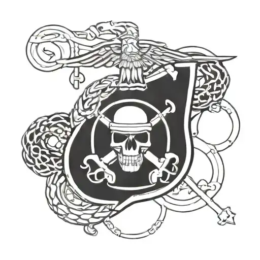 Combine Elements Of The Usmc Logo And Paramedic Symbol In A Unique Design