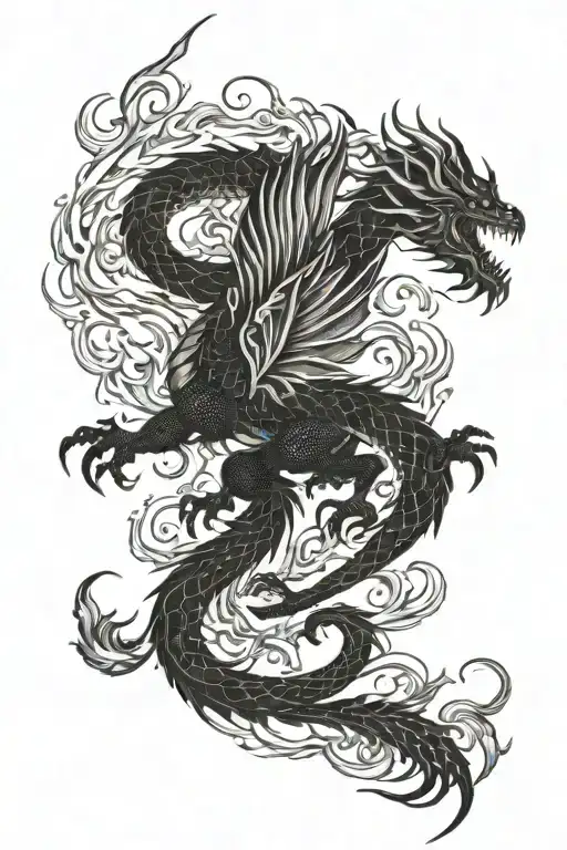 Phoenix Fighting Dragon