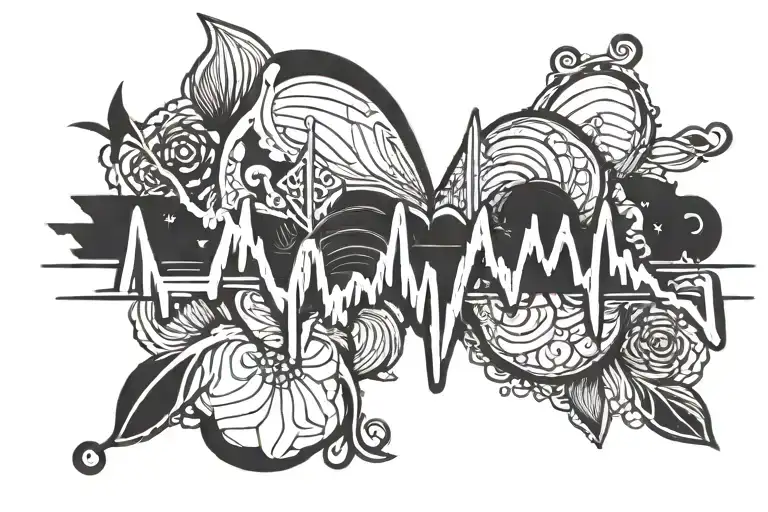 Heartbeat Line Art