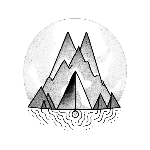 Mountains Camping Campfire Traveling Outdoors