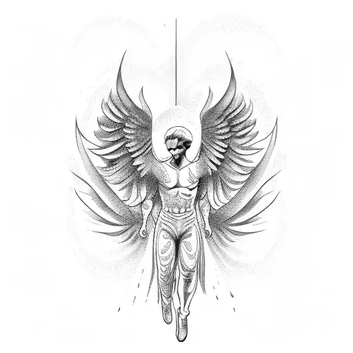 Icarus Man Falling With Wings