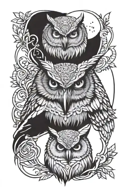 Owl And Wolf