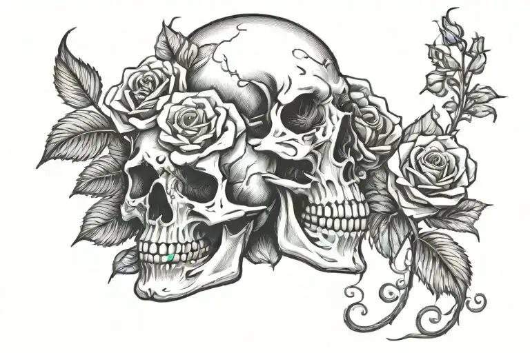 Skull Roses