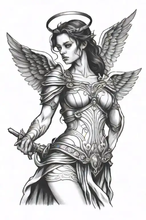Light Warrior Female Angel