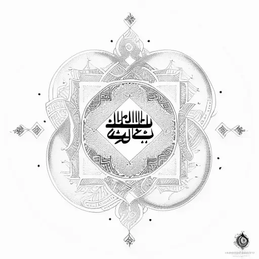 Minimalist- Maktub In Arabic Scripture Inside A Circle
