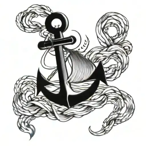 Navy Anchor Shoulder