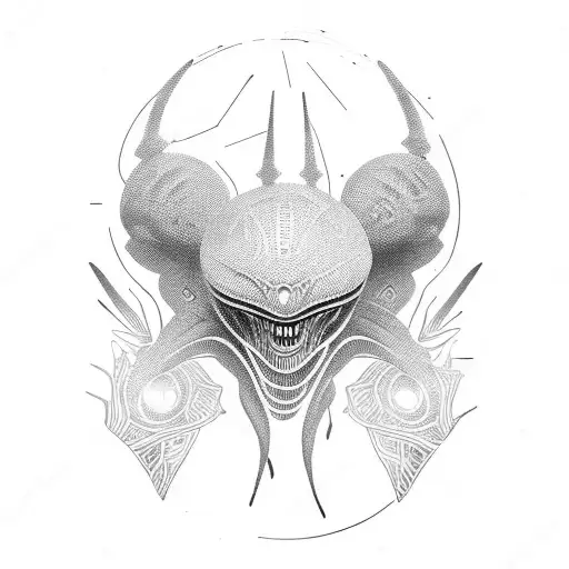 Alien Surrounded By Spikes