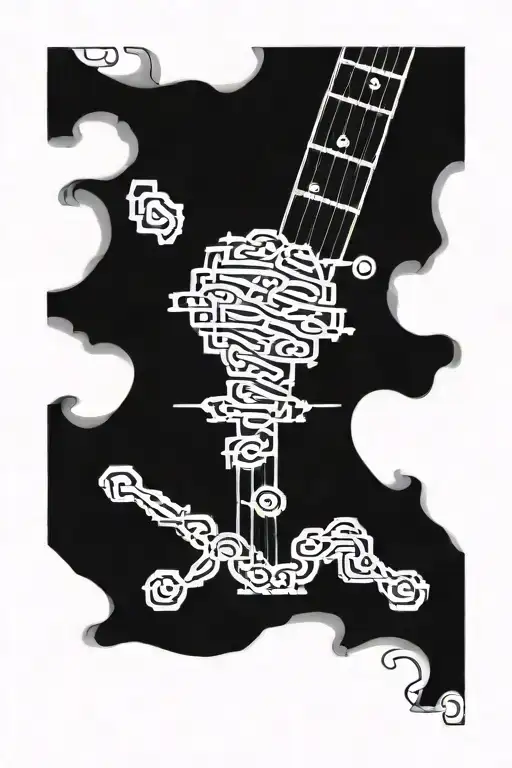 Guitar Fret Bored Turning Into Dna Double Helix Tattoo