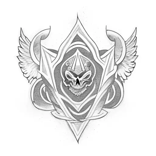 Tribal Covering The Words Noah Maria And Angel On Back Shoulder