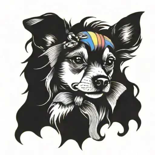 Rainbow Bow Remember Dog