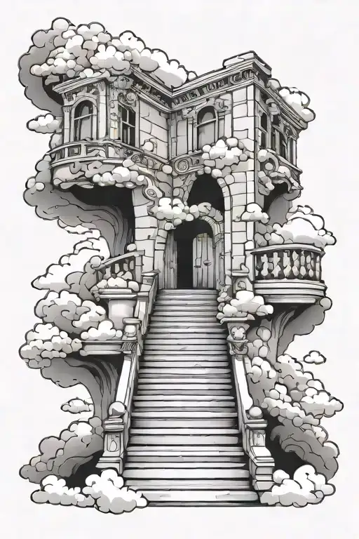 Stairs Going Into Heaven Staircase With Clouds