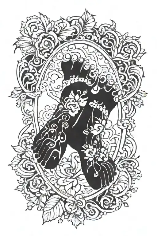 Greek Goddess Baby Foot Print