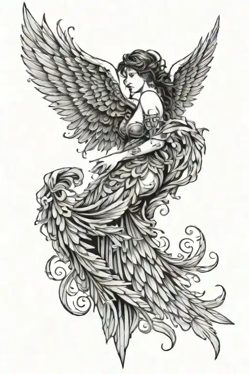 Cool Angel Wings Spread Wide Going From My Back Over My Shoulders