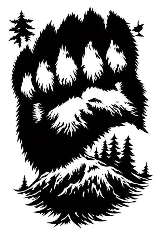 Pins Mountain Bear Paw And