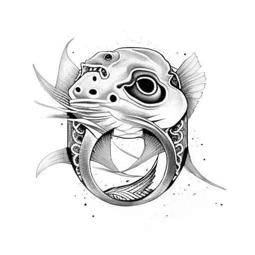 Carpa Koi And Black Plague Mask