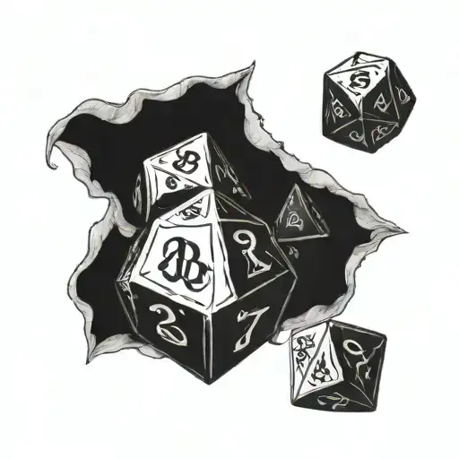 Single Dungeons And Dragons Dice Rolling 20 Sided Dice