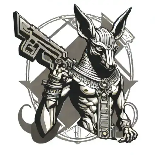 Anubis Using Gun