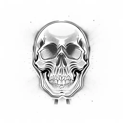 Skull Body Riding Motorcycle