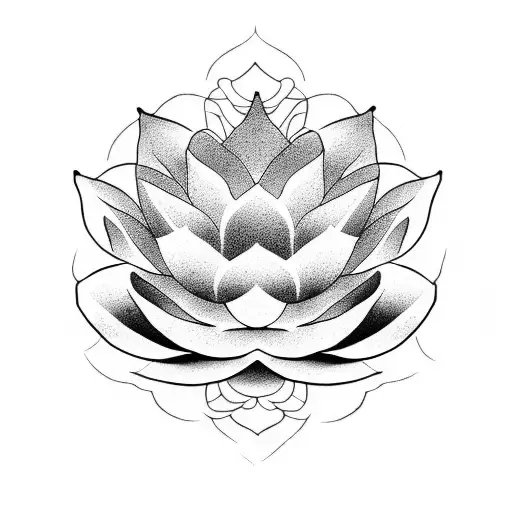 Lotus Flower And Samurai