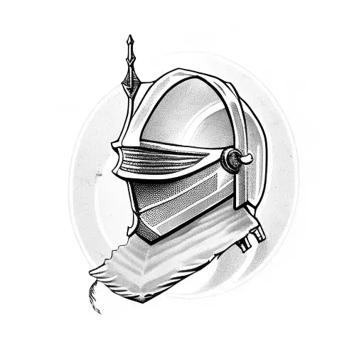 Knight Whit Arrow Treu His Visor