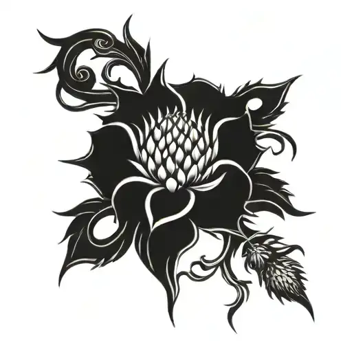 Keltic Knot Scottish Thistle Intertwined