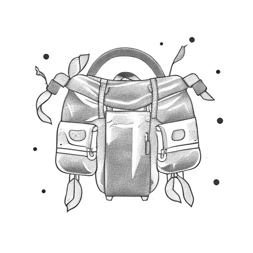 Bike With Travel Backpack On A Nigiri