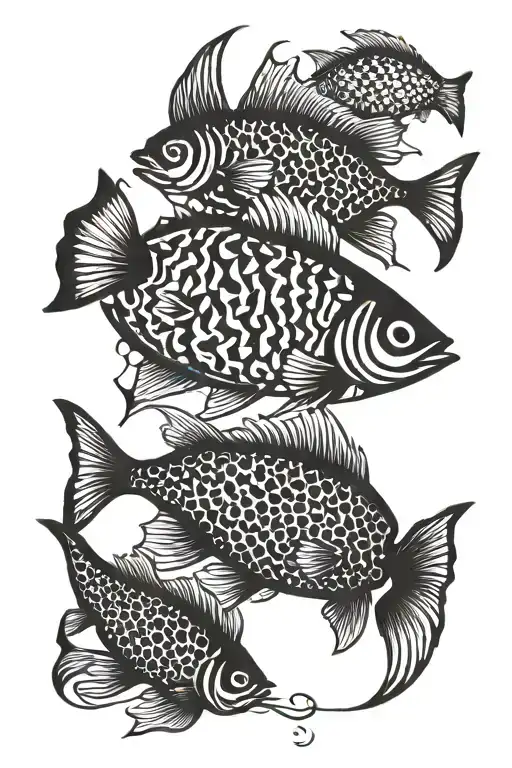 Black And White Fish Silhouette