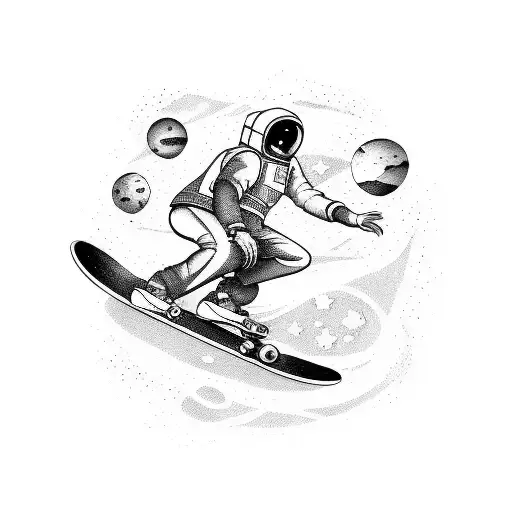 Skateboarding In Space