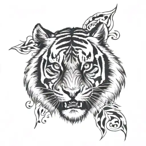 Badass Tiger Head