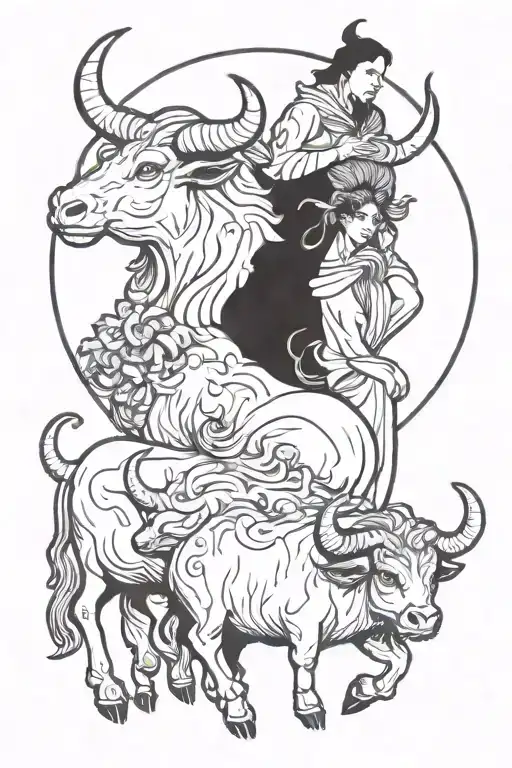 Father Taurus With Daughter Leo And Daughter Capricorn Zodiac Symbols