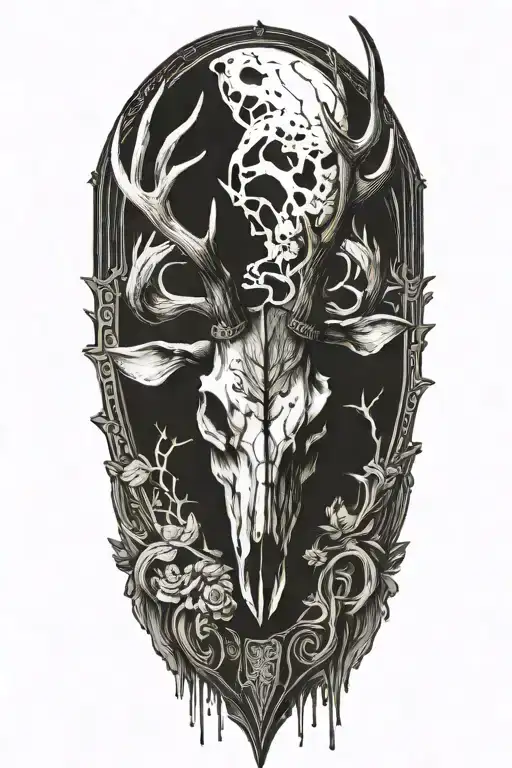 Deer Skull Surrounded