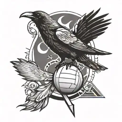 Raven Flying Volleyball Arrow