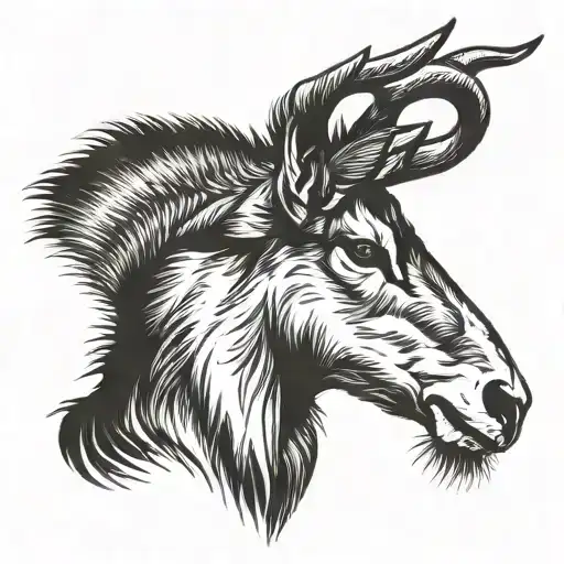 Chamois Head Side Profile