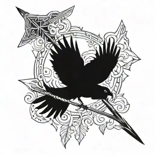 Crow Arrow Flying