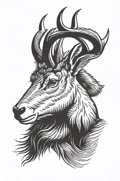 Nz Chamois Head Side Profile