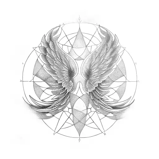 Wings One Good And Other Evil With 3 Relegion At The Center In Chains