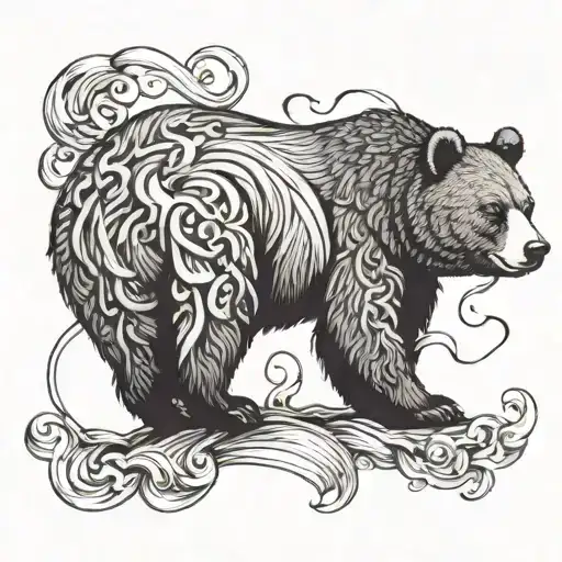 Bear And Cancer Ribbon