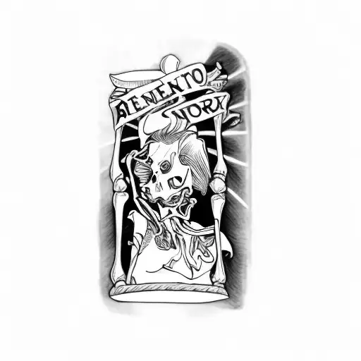 A Woman Holding A Skeleton